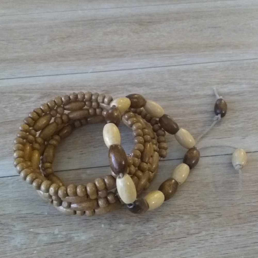 🌿Wooden bead bracelet